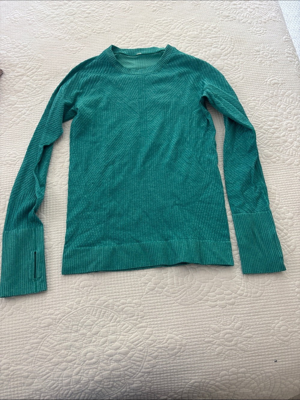 lululemon athletica Teal Long-Sleeve Crewneck Top
